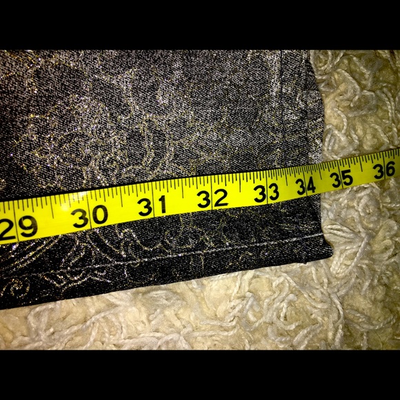 ROBERTO CAVALLI Jeans, Size Large Gold Jacquard Vintage RARE! Made in Italy NWOT - Picture 8 of 15